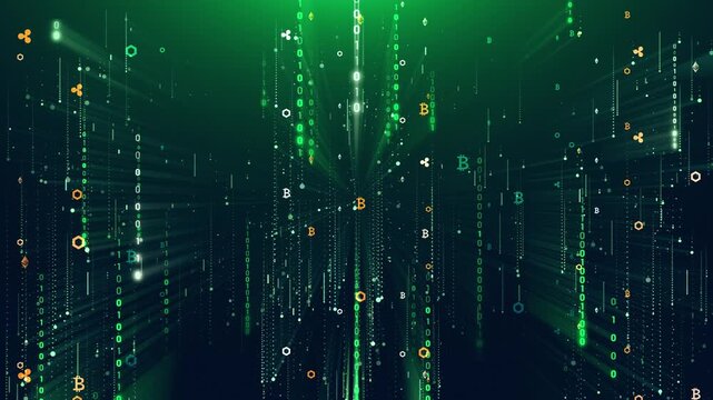 Binary Crypto Matrix Digital Wallpaper 4K