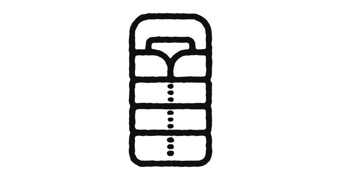 Sleeping Bag Icon Animation Footage