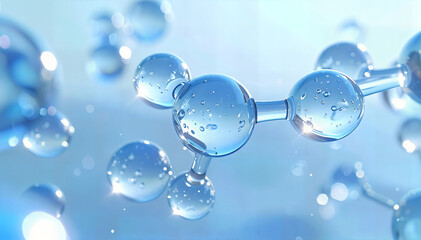 Shiny Blue Molecular Network with Water Droplets