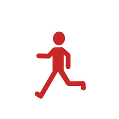Walking and running person icon / 歩く・走る人のピクトグラム（運動・健康・移動）