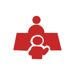 Interview or consultation icon / 面接・相談・カウンセリングのピクトグラム