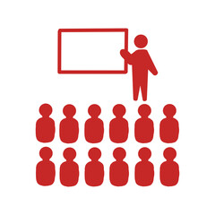 Presentation and audience in seminar / セミナーで発表する人物と聴衆のピクトグラム