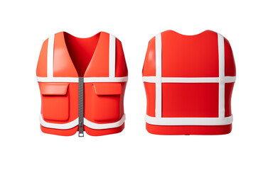 Red work clothes. Special occupational uniforms.Fireman's uniform, 3d rendering.
