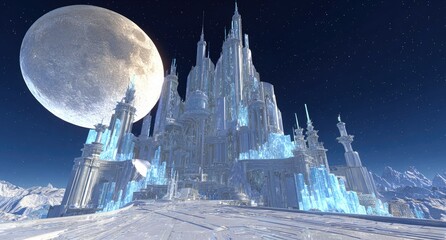 Ice Castle in the Night Sky.
