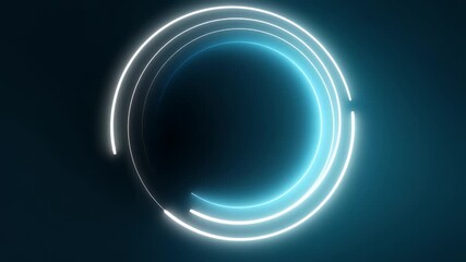 soft glowing orb in center of dark cyan gradient with gentle ambient neon rings - Powered by Adobe
