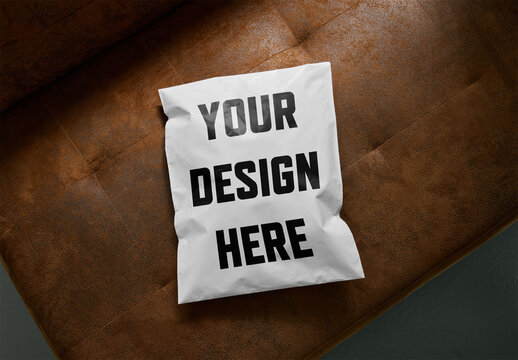 Mockup Of Customizable Square Poly Mailer Bag