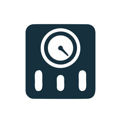Weight scale icon isolated on white background. Weight scale icon in trendy design style. Weight scale vector icon modern and simple flat symbol for web site