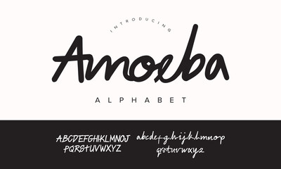 Amoeba alphabet font perfect for modern branding, poster design, and typography projects