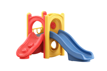 Bright Playground Slide with Fun Colors