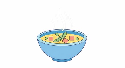 Delicious Homemade Soup with Fresh Vegetables and Steaming Aroma