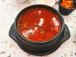 Tofu Soup, Korean Food Close-Up