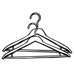 clothes hanger isolated minimalistic