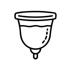 silicone menstrual cup simple icon