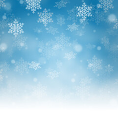 Christmas background blue pattern with copyspace copy space in winter card wallpaper square