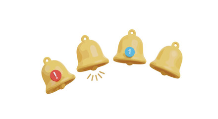 Get notified and stay informed with these vibrant alert notification bells, perfect for app interfaces, website updates, and social media reminders