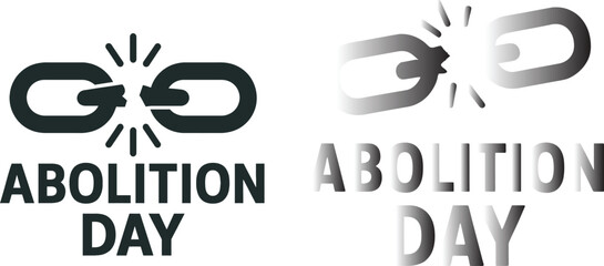 Obraz premium Abolition of Slavery Awareness Flat Vector Illustration with Broken Chain Symbol