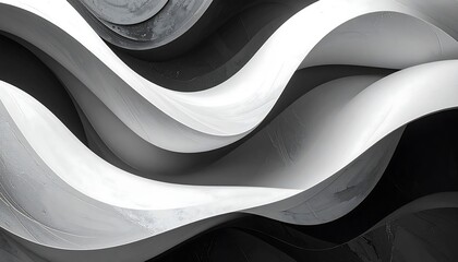 Abstract wavy architectural design