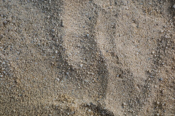 Texture of sandy beach as background, top view