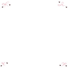 Obraz premium ribbon and heart shape frame