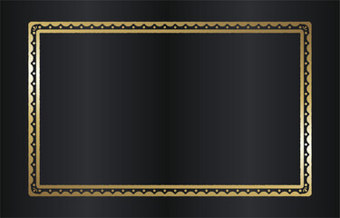 Elegant Gold Frame on Dark Background.