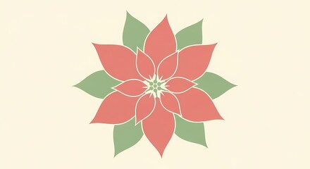 Create a Vibrant Floral Design with Stylized Red and Green Petals