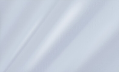 Close-up soft light blue fabric with gentle curved folds. Fabric fine visible texture and subtle sheen which creates glowing effect. Soft shadows and highlights accentuate smooth drapes and ripples