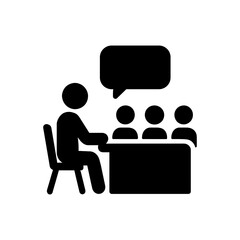 Man at a meeting icon