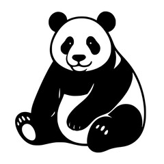 Panda in black and white concept