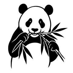 panda with bamboo