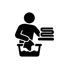 Man doing laundry icon