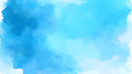 A modern watercolor background featuring a central expanse of untouched white space framed by gently feathered blue hues in the corners. The pigments vary in saturation, creating artistic textures