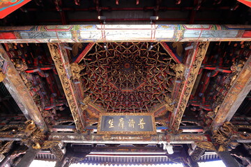Lungshan Temple, built in the 1700s honors both Buddhist and Taoist deities in Taipei Taiwan