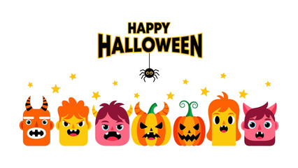 Halloween Delight: A vibrant display of Halloween-themed characters, designed to be used for holiday celebrations, creating a delightful and festive atmosphere. 
