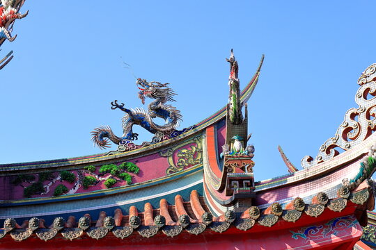 Xingtian Temple, devoted to the patron saint of businessmen in Taipei Taiwan
