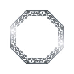 Decorative Octagon Frame with Intricate Pattern.
