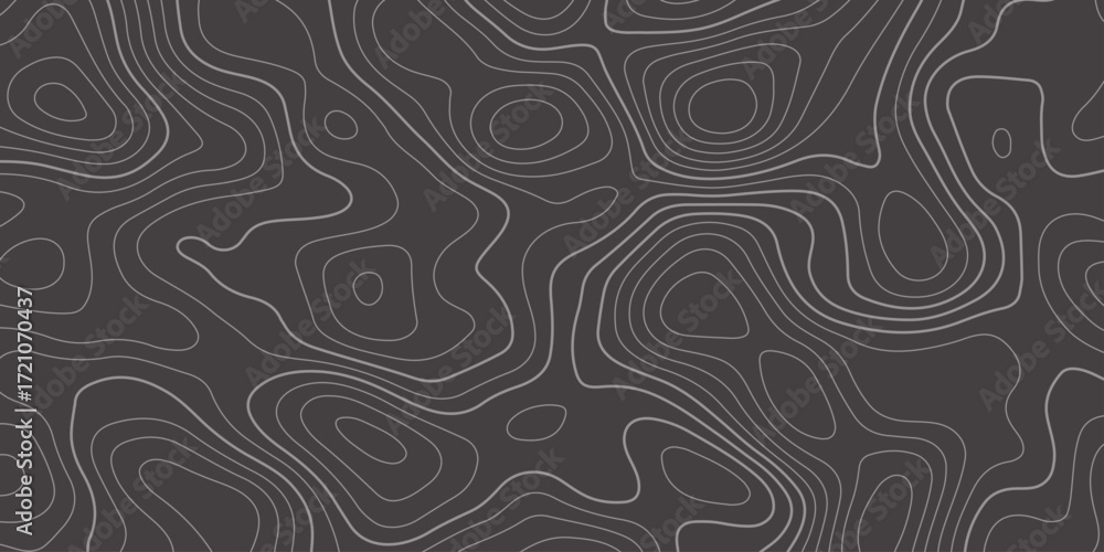 Poster abstract design with seamless pattern with lines topographic map. geographic mountain relief. the bl