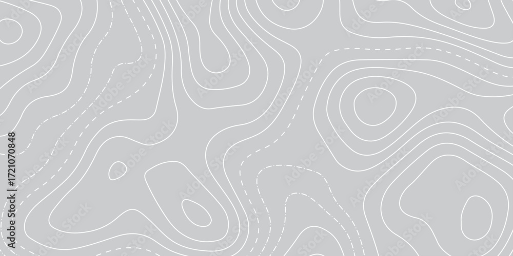 Aufkleber abstract design with seamless pattern with lines topographic map. geographic mountain relief. the wh