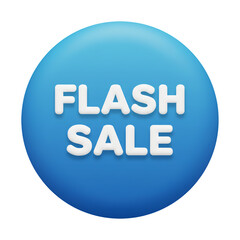 Blue flash sale button for limited offers