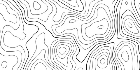 Abstract design with seamless pattern with lines topographic map. geographic mountain relief. the white on black contours topography stylized height of the lines. geographic contour map paper texture.