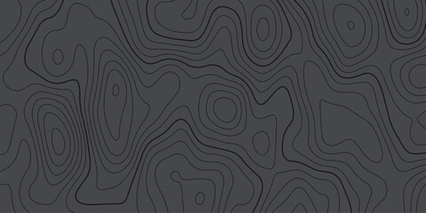 Abstract design with seamless pattern with lines topographic map. geographic mountain relief. the black on gray contours topography stylized height of the lines. geographic contour map paper texture.