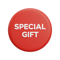 Special gift red promotional button