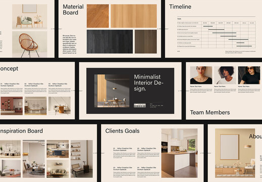 Interior Presentation Template Design Layout