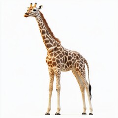 Obraz premium Photo of Giraffe Isolated on white background