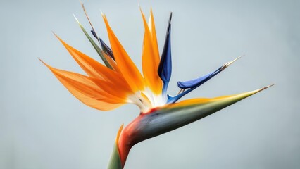 Vibrant bird of paradise flower