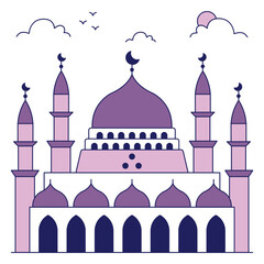 Premium design icon of masjid nabawi