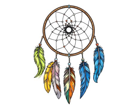 Colorful dreamcatcher illustration (1)