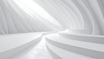 Abstract white architectural interior