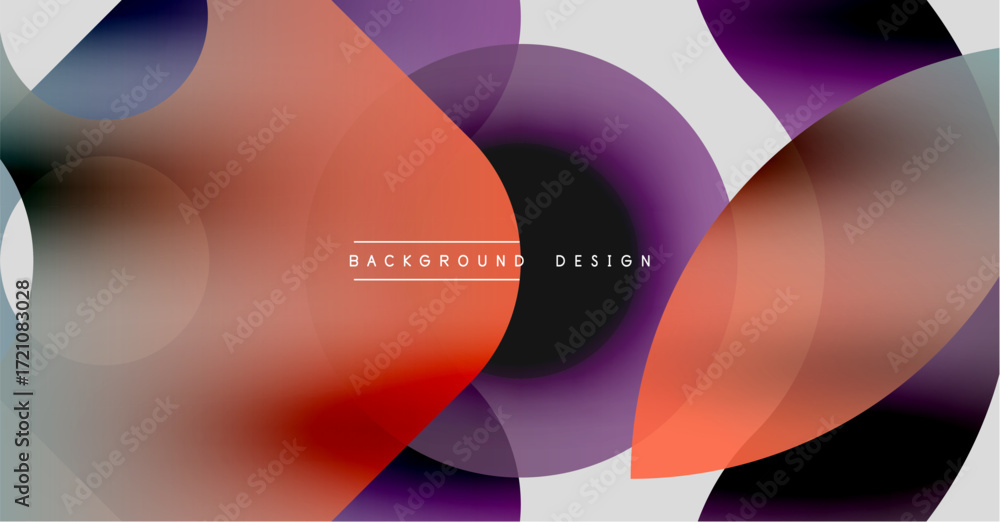 Poster abstract colorful layers overlap. gradient shades create dynamic visual effect. modern design elemen