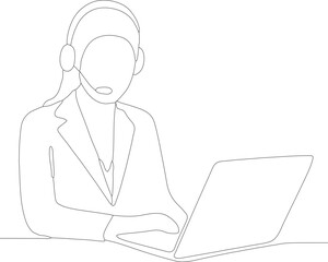 business woman with laptop