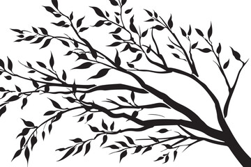 Naklejka premium Tree Pattern Laser Cut Vector Bundle